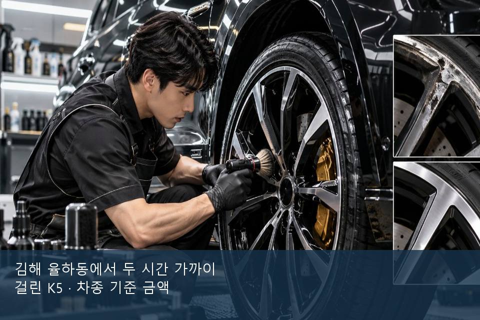 김해 율하동에서 두 시간 가까이 걸린 K5 · 차종 기준 금액