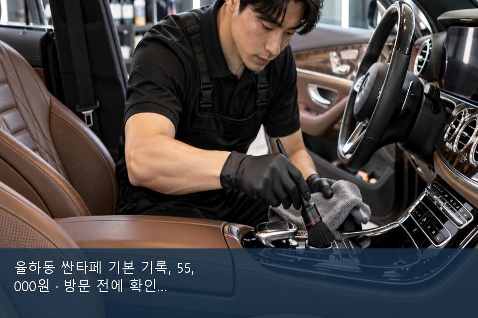 율하동 싼타페 기본 기록, 55,000원 · 방문 전에 확인한 것